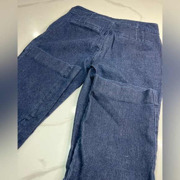 Anthropologie The Essential Crop Flare Size 4 No Scarf Zip Pockets - Picture 4 of 5